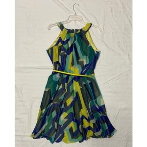Blue/Green/Yellow Dress